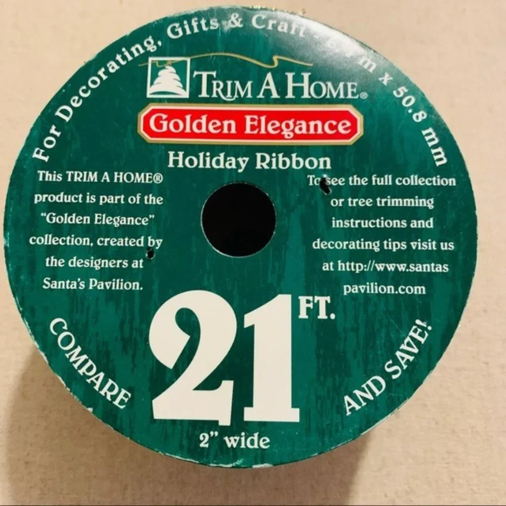 Trim A Tree | Ribbon | Golden Elegance Ornaments
